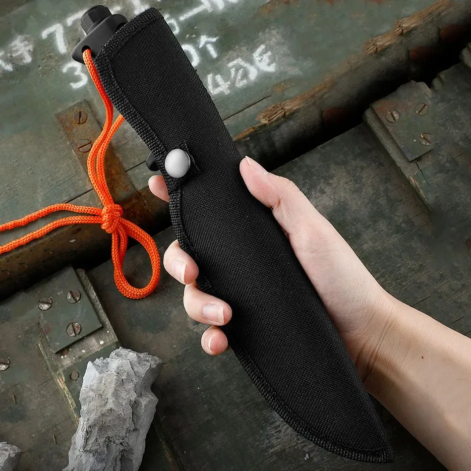 Bushcraft Knife Fixed - アウトドアEDC固定刃高硬度ストレートナイフ多目的キャンプ・サバイバルツール（ジャケットに装着可能）
