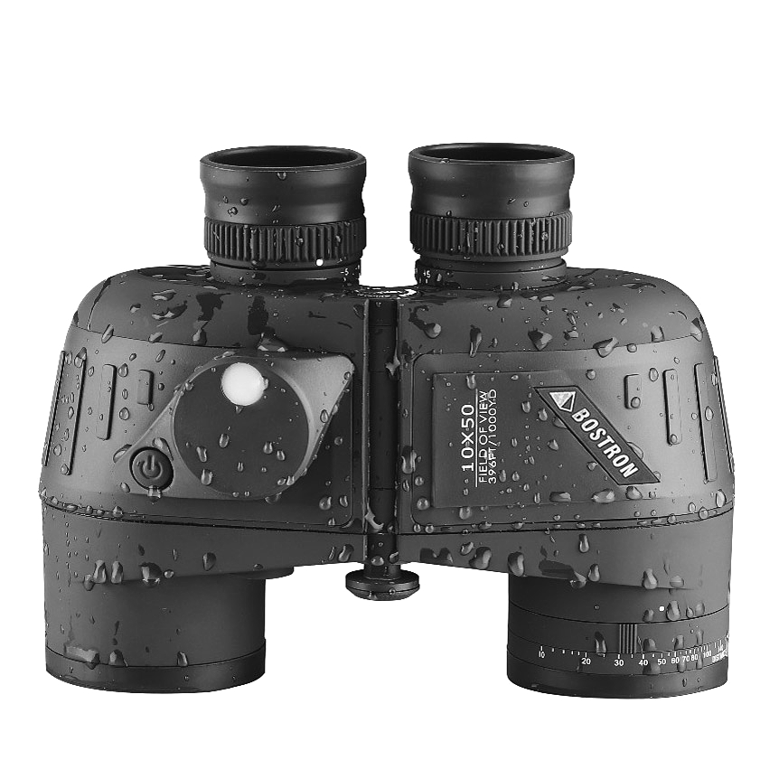 Compass Lensatic - 双眼鏡 10x50 7x50 マリン望遠鏡 生活防水 距離計付き
