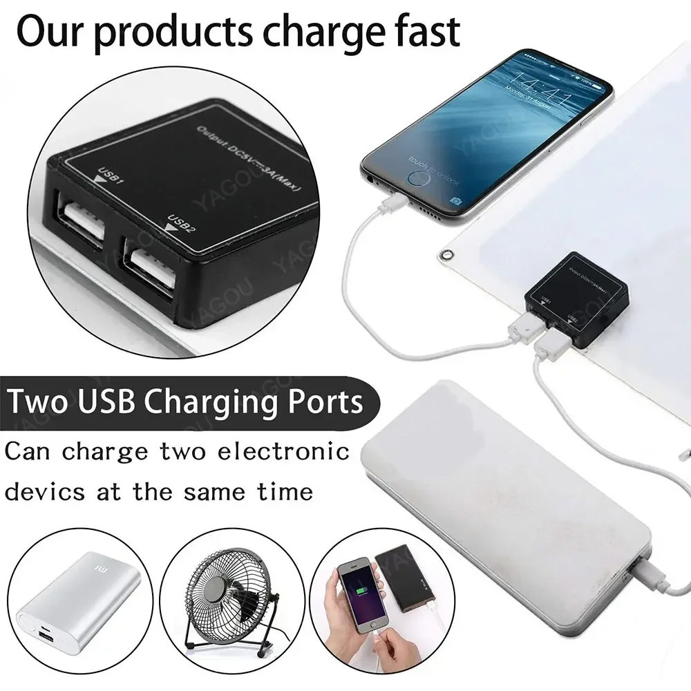 ポータブルサンパワーソーラーパネル充電器 15W 20W 5 - Solar Emergency Charger のレビューと価格