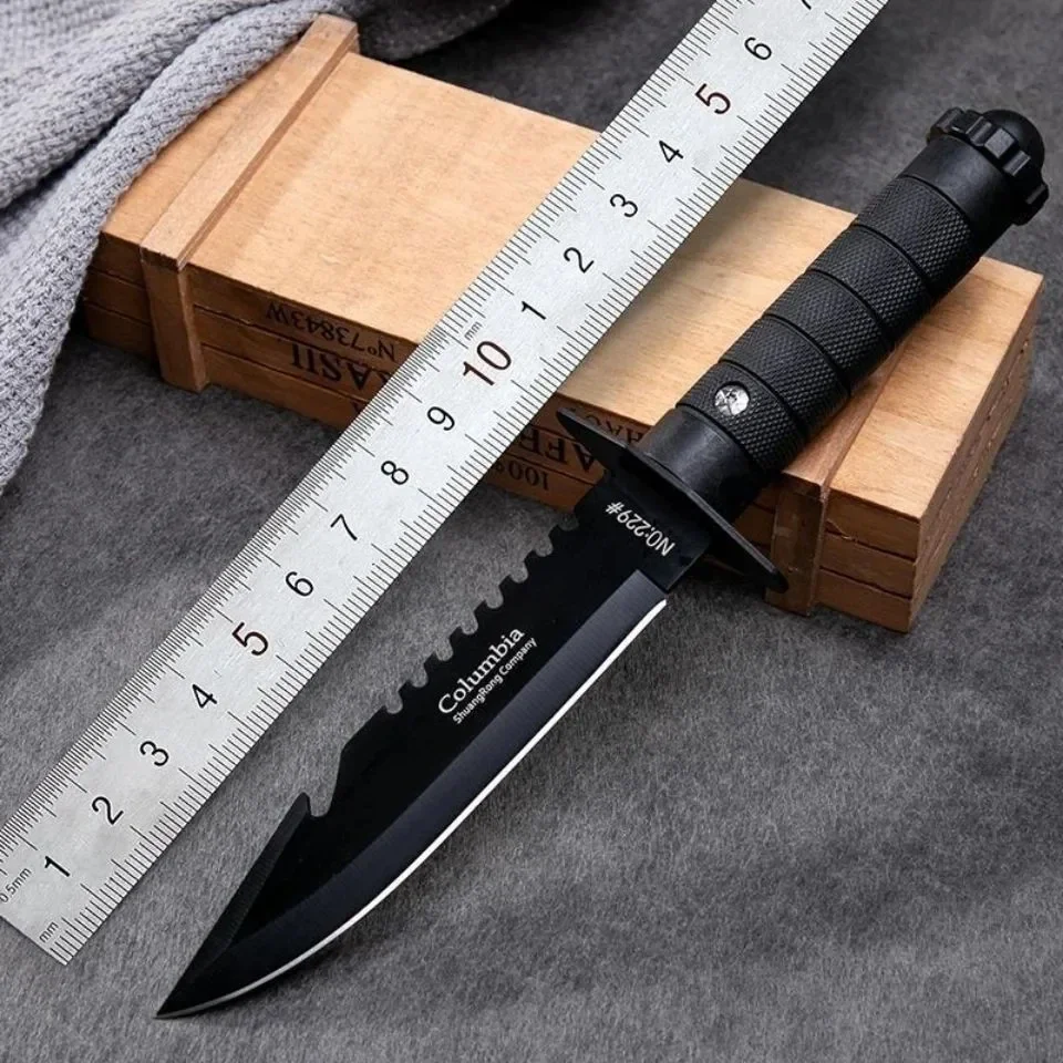 7CR17MOV キャンプアウトドアストレートナイフジャング - Bushcraft Knife Fixed のレビューと価格