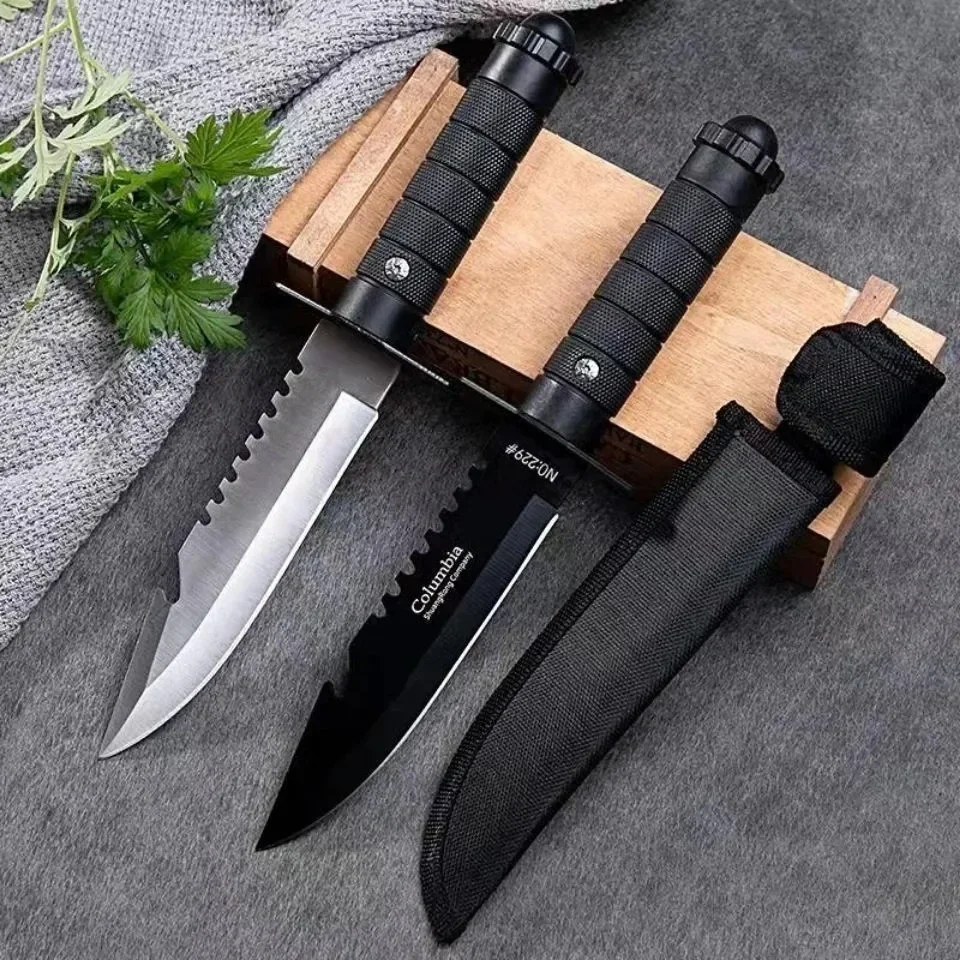 7CR17MOV キャンプアウトドアストレートナイフジャング - Bushcraft Knife Fixed のレビューと価格