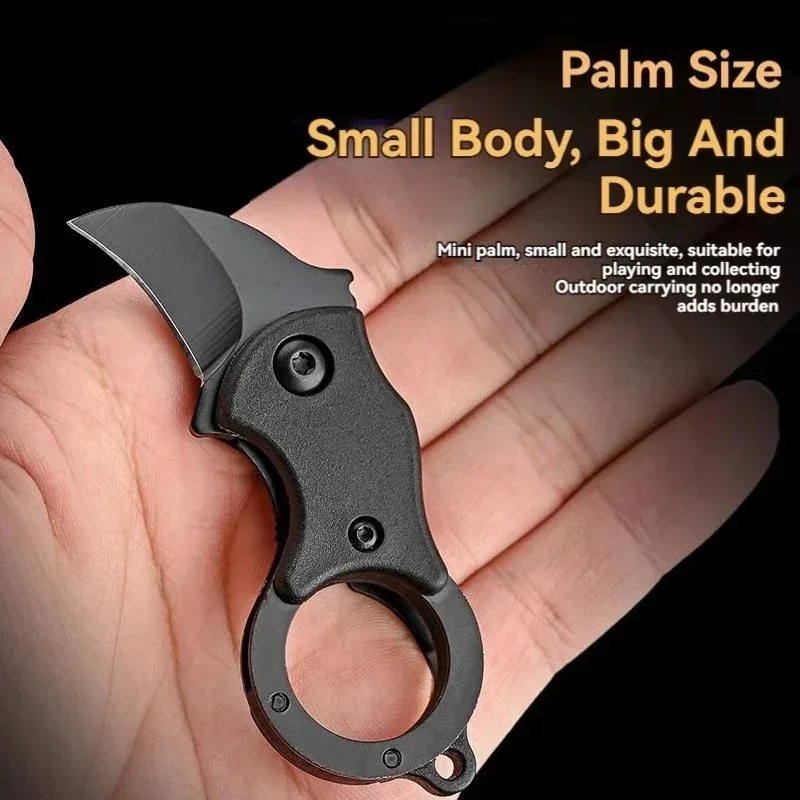 ミニキーホルダーポケットナイフステンレス鋼キャンプ用小型ミニ - Bushcraft Knife Fixed のレビューと価格