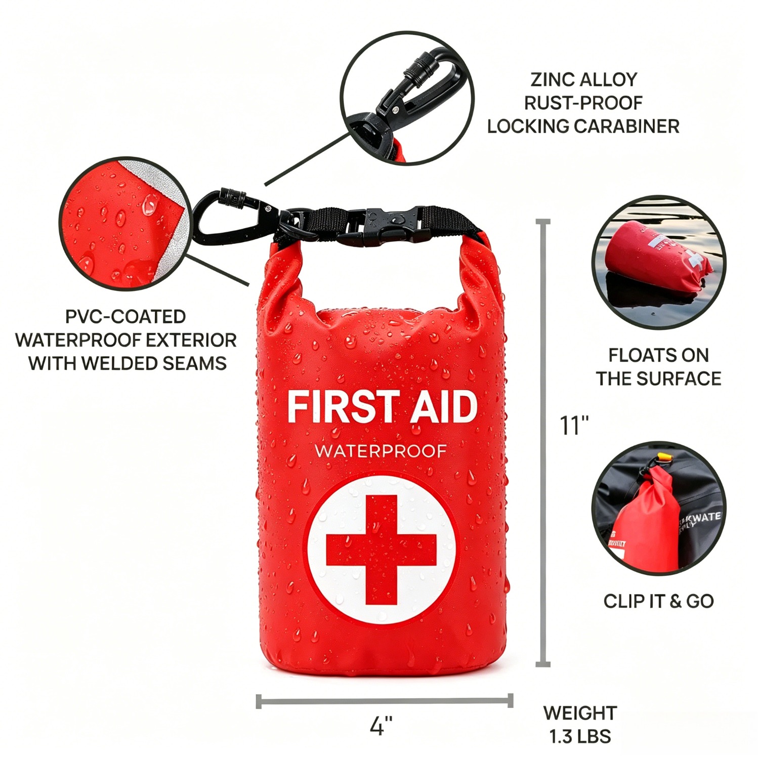 2L 防水救急バッグ ロールトップ緊急キット 目に見えるフィ - Bivy Bag Emergency のレビューと価格
