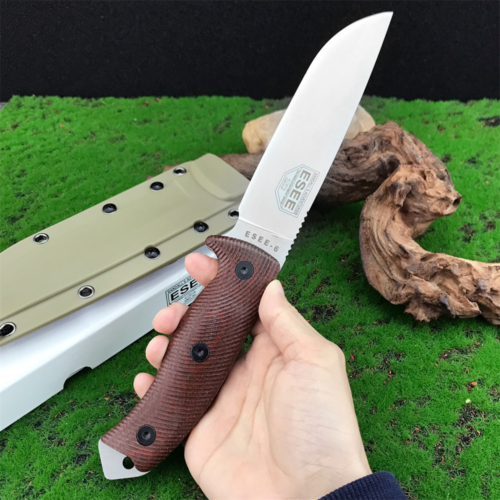 新型ESEE-6固定刃ナイフ D2ブレード G10ハンドル  - Bushcraft Knife Fixed のレビューと価格